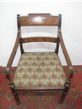 Antique George III Spanish Mahogany Elbow Chair