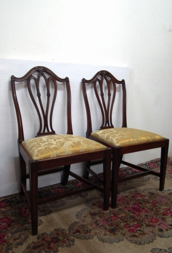 Pair of Mahogany Hepplewhite Chairs