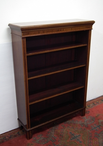 Sheraton Style Mahogany Inlaid Bookcase