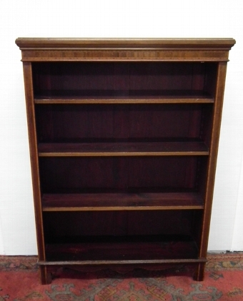Antique Sheraton Style Mahogany Inlaid Bookcase