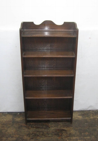 Antique Small Oak Open Bookcase