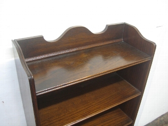 Antique Small Oak Open Bookcase