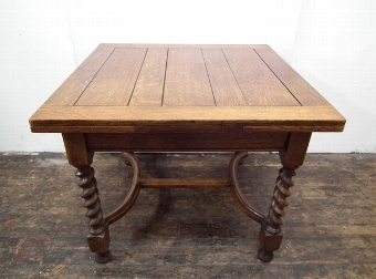 Antique Oak Pull Out Table