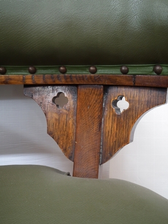 Antique Pair of Scottish Oak Library Armchairs