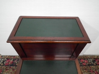 Antique William IV Mahogany Commode Library Steps