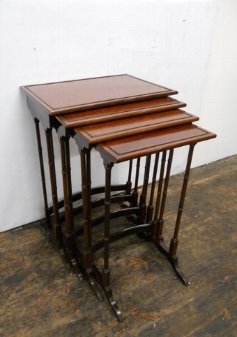 George III Style Quartetto Nest of Mahogany Tables