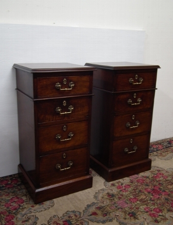 Pair of Victorian Walnut Bedside Cabinets
