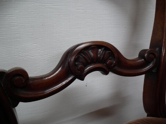 Antique Pair of Mid Victorian Mahogany Armchairs