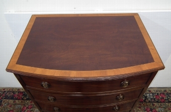 Antique George III Style Bow Front Chest of Drawers