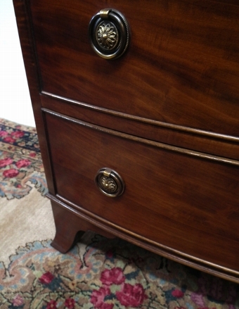 Antique George III Style Bow Front Chest of Drawers
