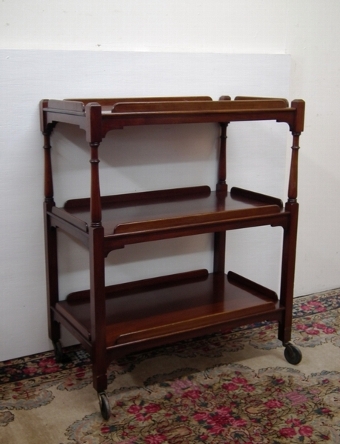 Mahogany 3 Tier Tea Trolley