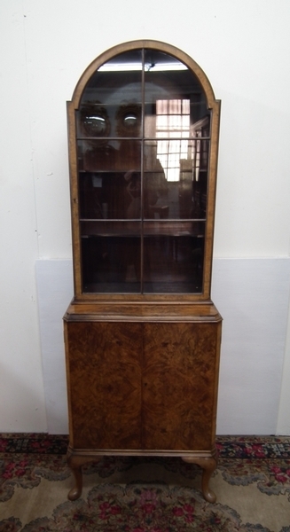 Antique Queen Anne Style Walnut Cabinet