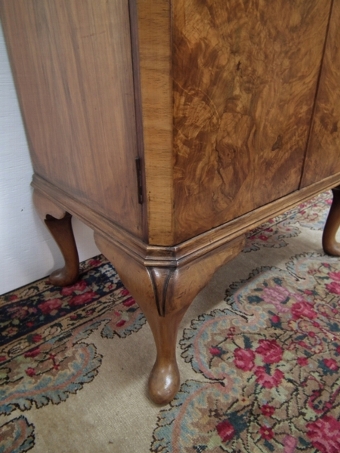 Antique Queen Anne Style Walnut Cabinet