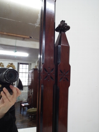 Antique Gillows of Lancaster Gothic Revival Toilet Mirror