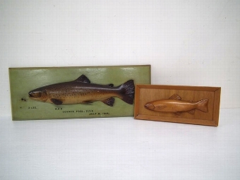 Carved Half Cast of a Trout