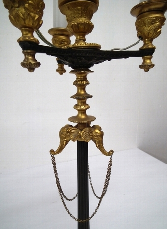 Antique Pair of Louis XVI Style Gilt Bronze Candelabra