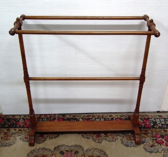 Antique Late Victorian Mahogany Towel Rail