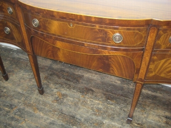 Antique George III Style Mahogany Serpentine Sideboard