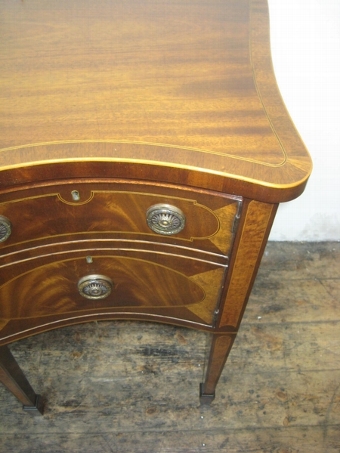 Antique George III Style Mahogany Serpentine Sideboard