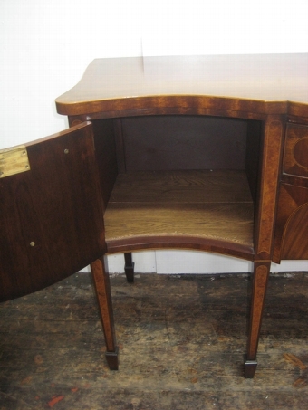 Antique George III Style Mahogany Serpentine Sideboard
