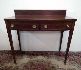 Antique Sheraton Style Bow Fronted Side Table