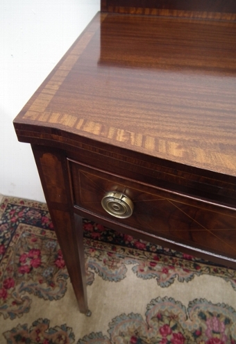 Antique Sheraton Style Bow Fronted Side Table
