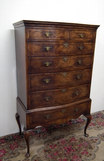 George II Style Walnut Tallboy