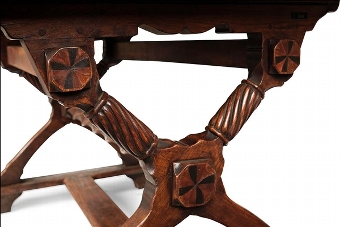 Antique Liberty & Co Tudor Building Oak Centre Table