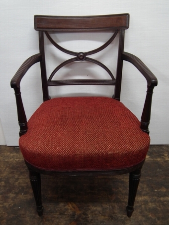 Antique Regency Mahogany Carved Armchair