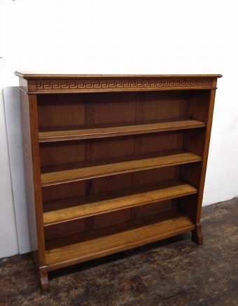 Neo Classical Style Oak Open Bookcase