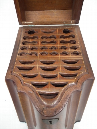 Antique Pair of George III Mahogany Knife Boxes
