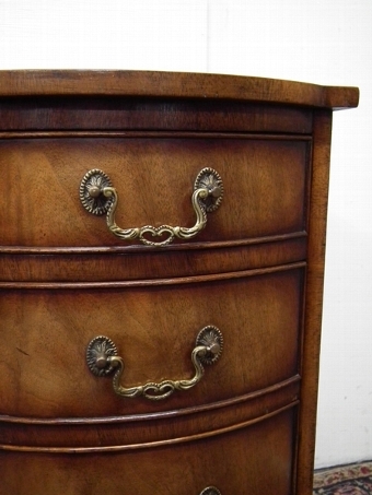 Antique George III Style Mahogany Serpentine Desk