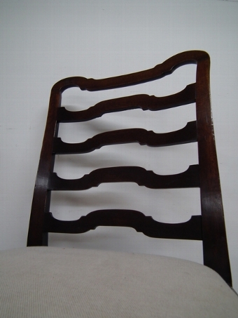 Antique George III Mahogany Ladder Back Chair