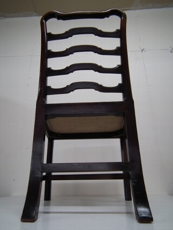 Antique George III Mahogany Ladder Back Chair