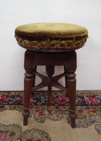 Antique Late George III Mahogany Revolving Piano Stool
