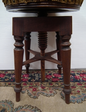 Antique Late George III Mahogany Revolving Piano Stool