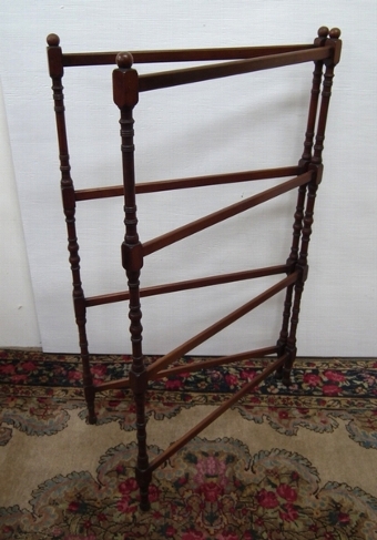 Victorian Mahogany Folding Towel Rail