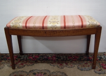 Antique George III Style Bow Fronted Window Seat