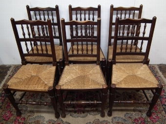 Set of 6 Spindle Back Chairs