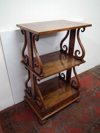 Mid Victorian Burr Walnut Whatnot