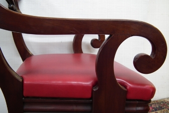 Antique Scottish Early Victorian Mahogany Armchair