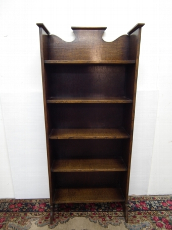 Antique Oak Open Bookcase