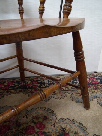 Antique Pair of Beech Captain's/Kitchen Chairs