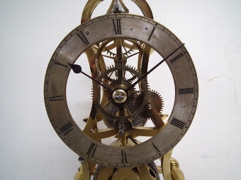 Antique Mid Victorian Small Skeleton Clock