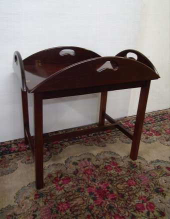 George III Style Mahogany Butlers Tray and Stand