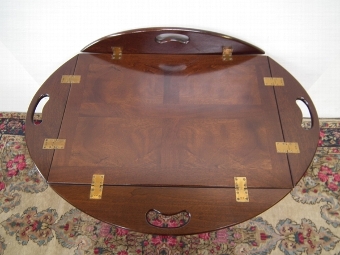 Antique George III Style Mahogany Butlers Tray and Stand