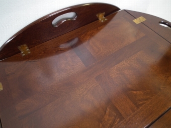 Antique George III Style Mahogany Butlers Tray and Stand
