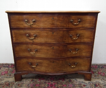 George III Mahogany Serpentine Chest of Drawers