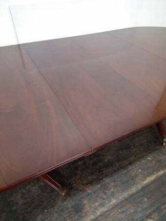 Antique Regency Style Twin Pillar Dining Table