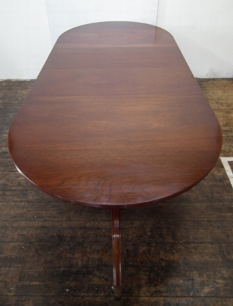 Antique Regency Style Twin Pillar Dining Table